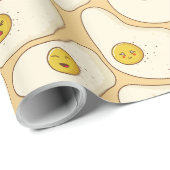 Kawaii Fried Eggs Pattern Cadeaupapier (Rol Hoek)