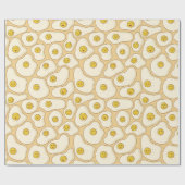 Kawaii Fried Eggs Pattern Cadeaupapier (Vlak)