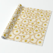 Kawaii Fried Eggs Pattern Cadeaupapier (Uitgerold)