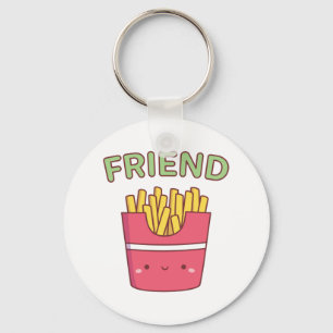 Kawaii Friend Fries Doodle Matching Best Friend Sleutelhanger