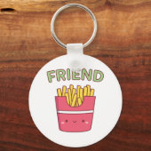 Kawaii Friend Fries Doodle Matching Best Friend Sleutelhanger (Voorkant)