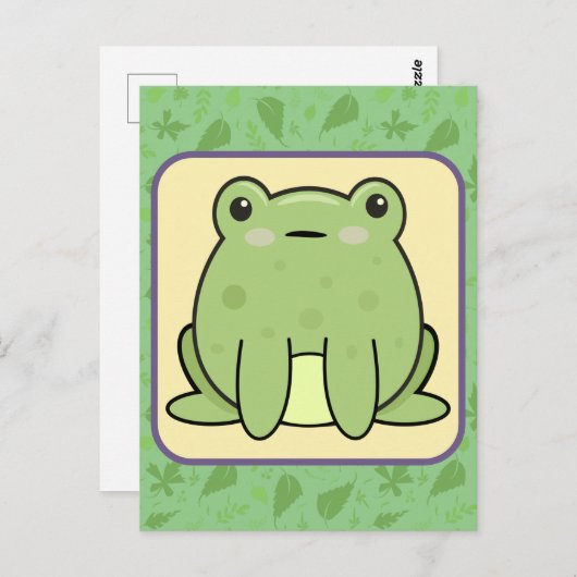 Kawaii Frog Briefkaart (Voorkant / Achterkant)