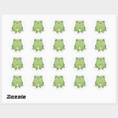 Kawaii Frog Classic Round Sticker (Vel)
