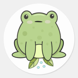 Kawaii Frog Classic Round Sticker