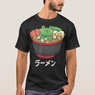 Kawaii Frog Eating Ramen Japans Noodles Ramen Lo T-shirt