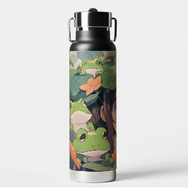 Kawaii Frog Girl Bottle Anime Nature Design Gift Waterfles