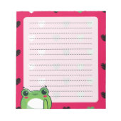 Kawaii Frog & Hearts Notitieblok (Voorkant)