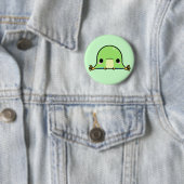 Kawaii Frog (je verandert de achtergrond!) Ronde Button 5,7 Cm (In situ)