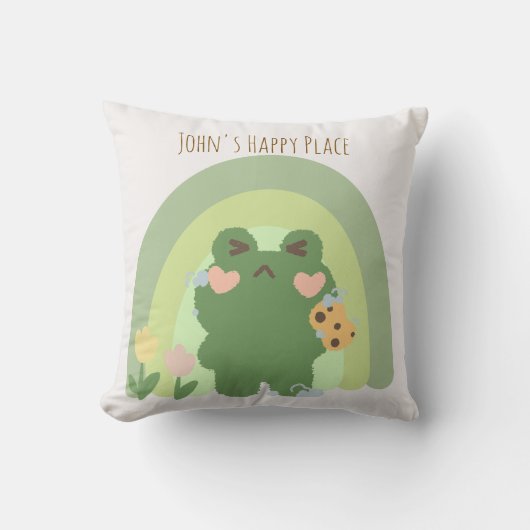 Kawaii Frog Joy Pillow Kussen (Voorkant)