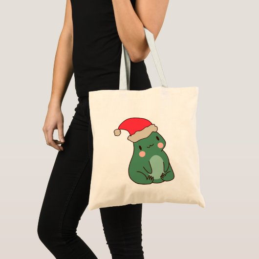 Kawaii Frog kerstcadeau Tote Bag (Voorkant (product))
