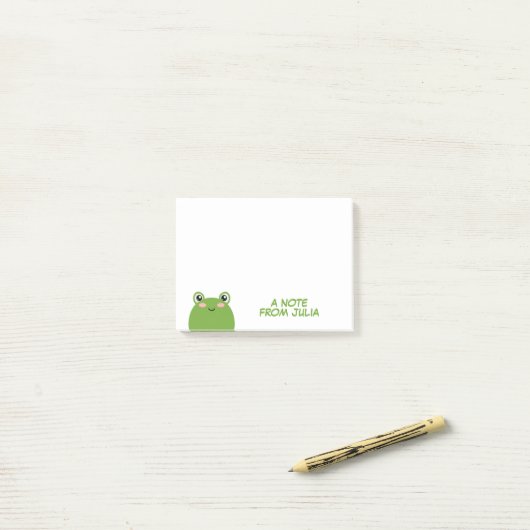 Kawaii Frog Post-it® Notes (Op bureau)