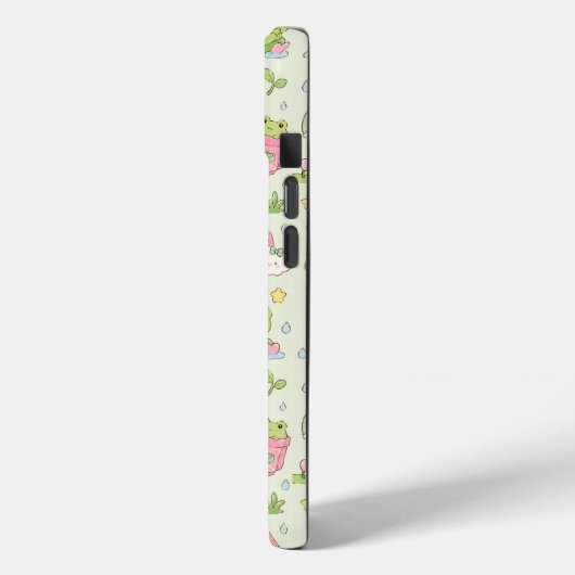 Kawaii Frog Rainy Day Pattern Phone Case (Achterkant / Links)