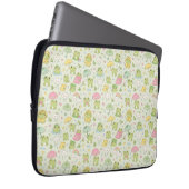Kawaii Frog Rainy Day Pattern Wrapping Laptop Sleeve (Voorkant Rechts)