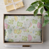Kawaii Frog Rainy Day Pattern Wrapping Paper Tissuepapier (Geschenk)