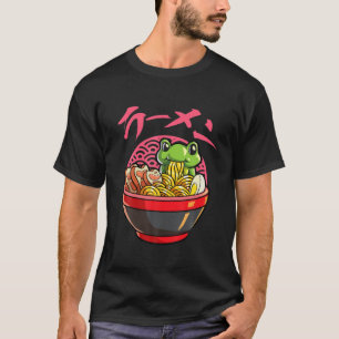Kawaii Frog Ramen Japans noodle Anime Kikker T-shirt