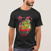 Kawaii Frog Ramen Japans noodle Anime Kikker T-shirt (Voorkant)