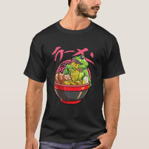 Kawaii Frog Ramen Japans noodle Anime Kikker T-shirt