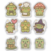 Kawaii Frog Sticke Sticker (Voorkant)