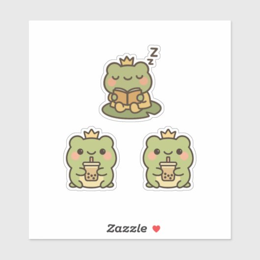 Kawaii Frog Sticke Sticker (Vel)