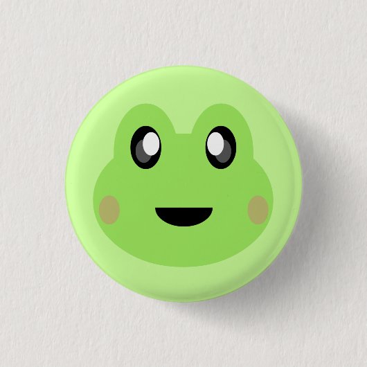 KAWAII FROG SUPER CUTE SWEETY RONDE BUTTON 3,2 CM (Voorkant)