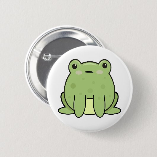 Kawaii Frog, Toad Ronde Button 5,7 Cm (Voorkant /achterkant)