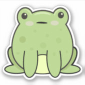Kawaii Frog, Toad Sticker (Voorkant)