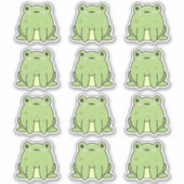 Kawaii Frogs Sticker (Voorkant)