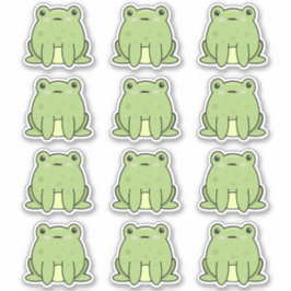 Kawaii Frogs Sticker