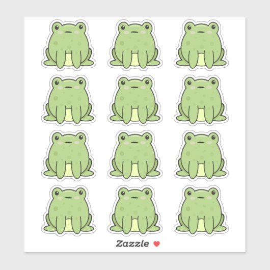 Kawaii Frogs Sticker (Vel)