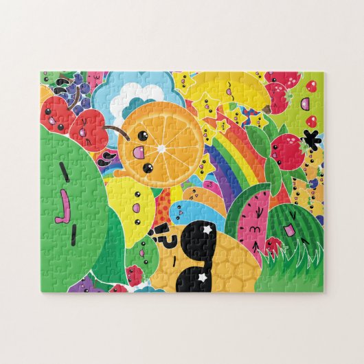 Kawaii Fruit Bash 8x10 Puzzle Legpuzzel (Horizontaal)