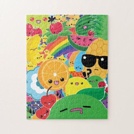 Kawaii Fruit Bash 8x10 Puzzle Legpuzzel (Verticaal)