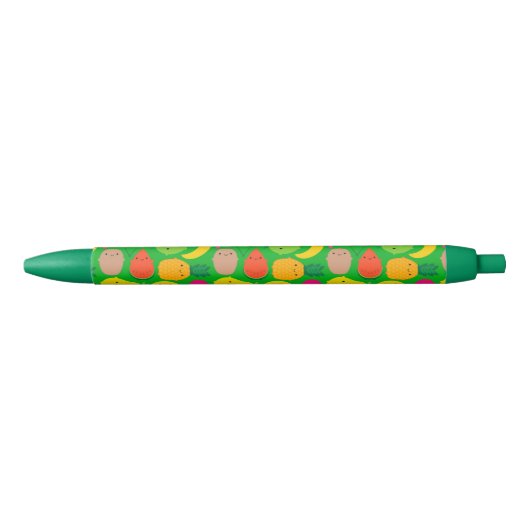 Kawaii Fruit Bowl Zwarte Inkt Pen (Voorkant)