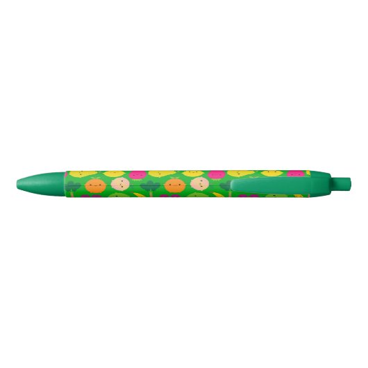 Kawaii Fruit Bowl Zwarte Inkt Pen (Achterkant)