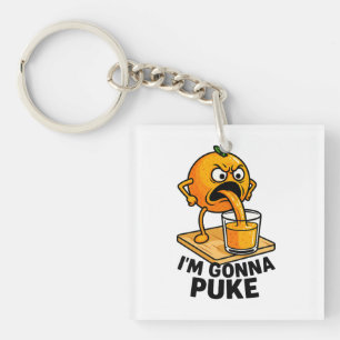 Kawaii Fruit Grappig Sinaasappel Juice Sleutelhanger