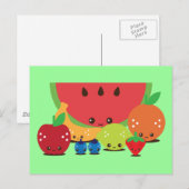Kawaii Fruit Group Briefkaart (Voorkant / Achterkant)