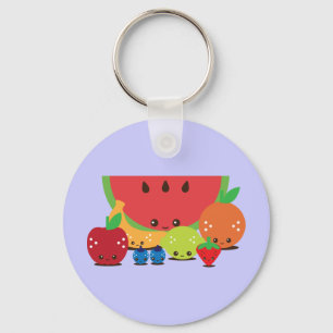 Kawaii Fruit Group Sleutelhanger