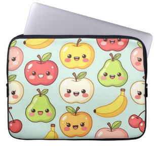 Kawaii Fruit Naadloos Patroon Cute Cartoon Laptop Sleeve