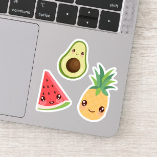 Kawaii Fruit   Watermeloen, ananas en advocaten Sticker