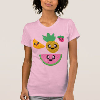 KAWAII FRUIT WATERMELON PINEAPPLE BES BES ORANJE T-SHIRT