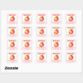 Kawaii Fruitige Fruitgaard Feestje Vierkante Sticker (Vel)