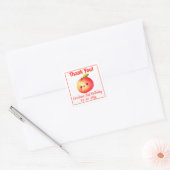 Kawaii Fruitige Fruitgaard Feestje Vierkante Sticker (Envelop)