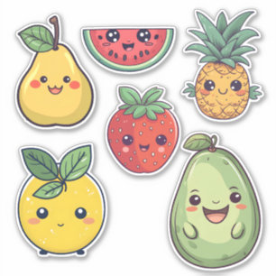 Kawaii Fruits Stickers