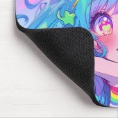 Kawaii Fun Rainbow Anime Girl Muismat (Hoek)