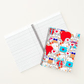 Kawaii Funny Cats Love Pattern Notitieboek (Binnen)