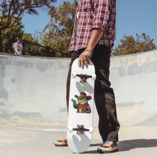 Kawaii Funny Cowboy Western Frog Lovers Persoonlijk Skateboard (Buiten 2)