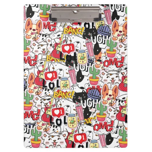 kawaii funny pet design - cute animal lover klembord (Voorkant)