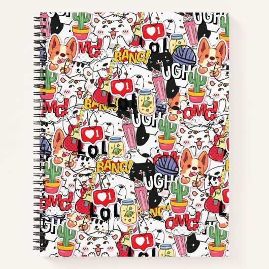 kawaii funny pet design - cute animal lover  notitieboek (Voorkant)