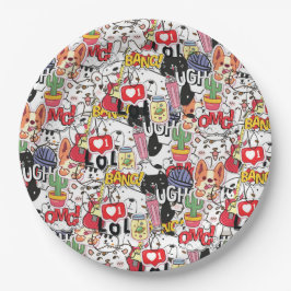 kawaii funny pet design - cute animal lover papieren bordje