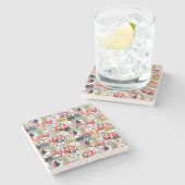 kawaii funny pet design - cute animal lover stenen onderzetter (Zijkant)