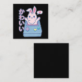 Kawaii Gamer Bunny - Rabbit Pastel Cute Vierkante Visitekaartje (Voorkant / Achterkant)